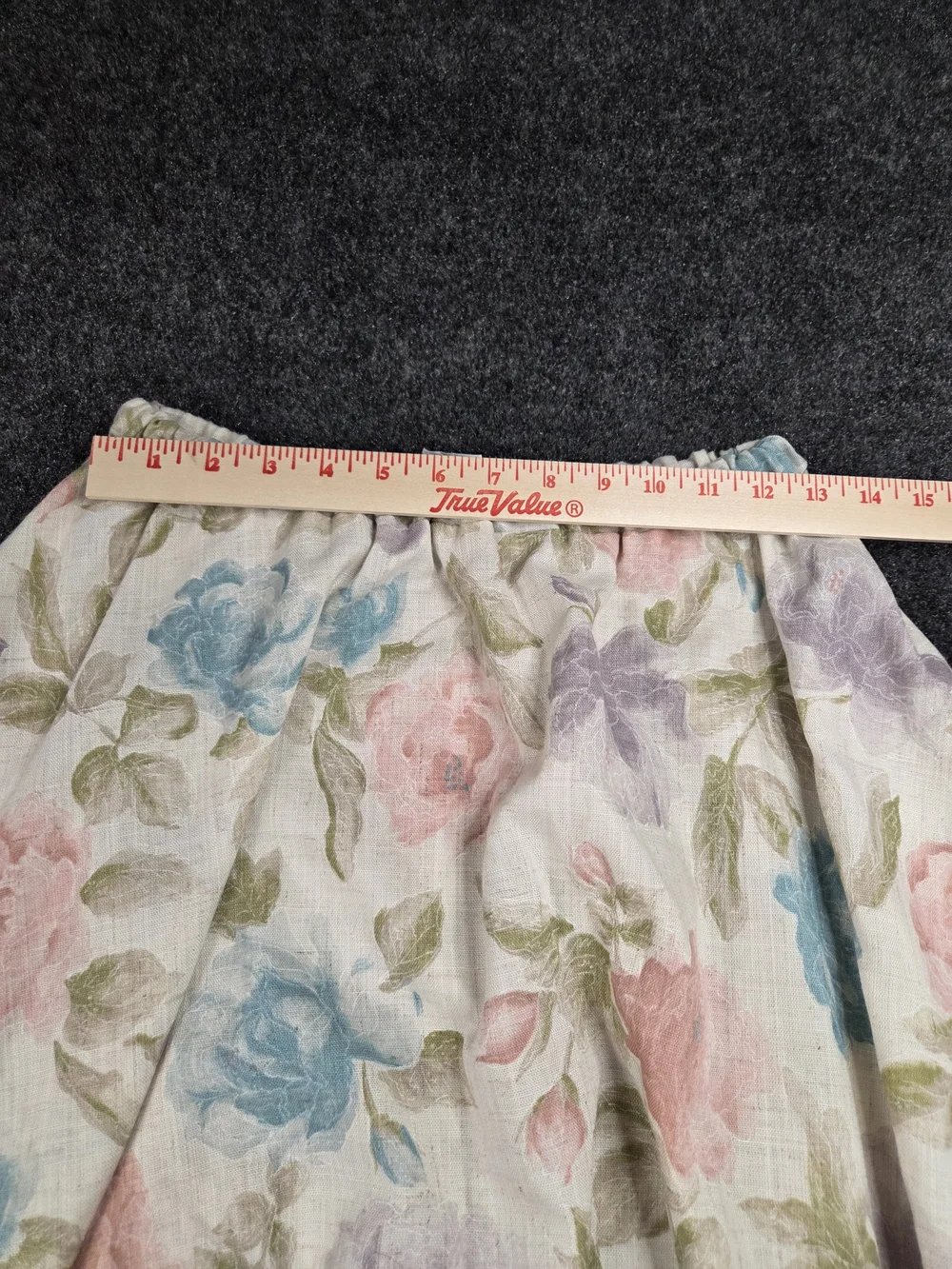 Vintage Women's Size 16 Floral A-Line Midi Skirt